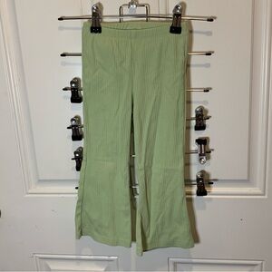 Cat & Jack Light Green Ribbed Flare Leggings Pants Size 3T